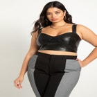 Faux Leather Bustier image number null