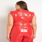 Patent Leather Cropped Tank image number null