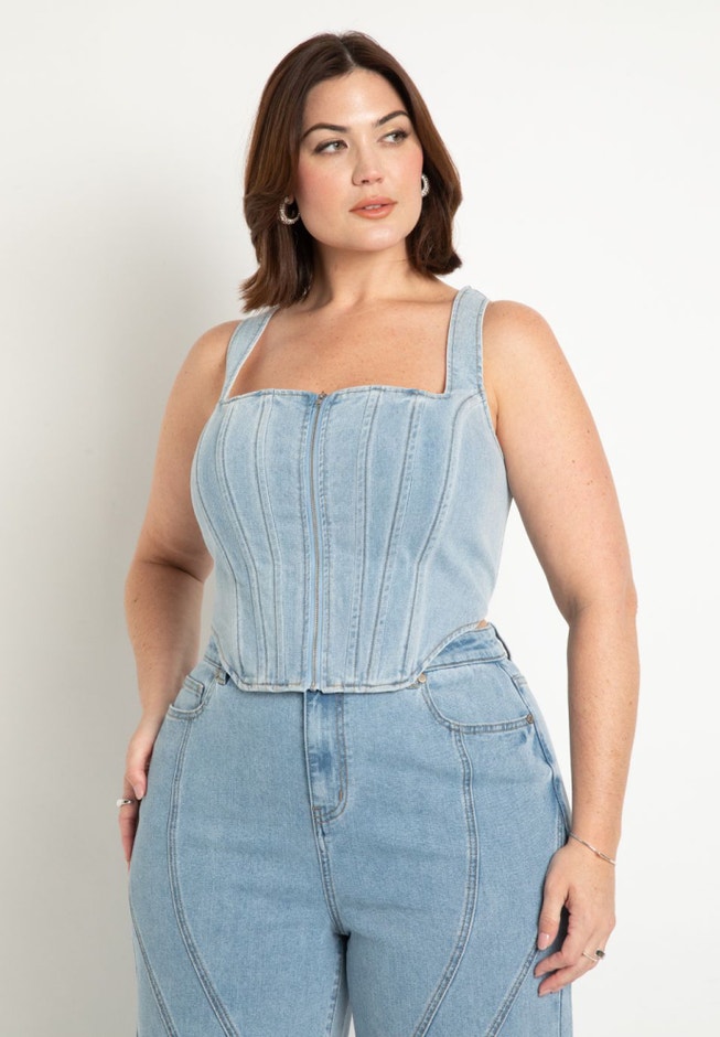 Denim Corset image number 0