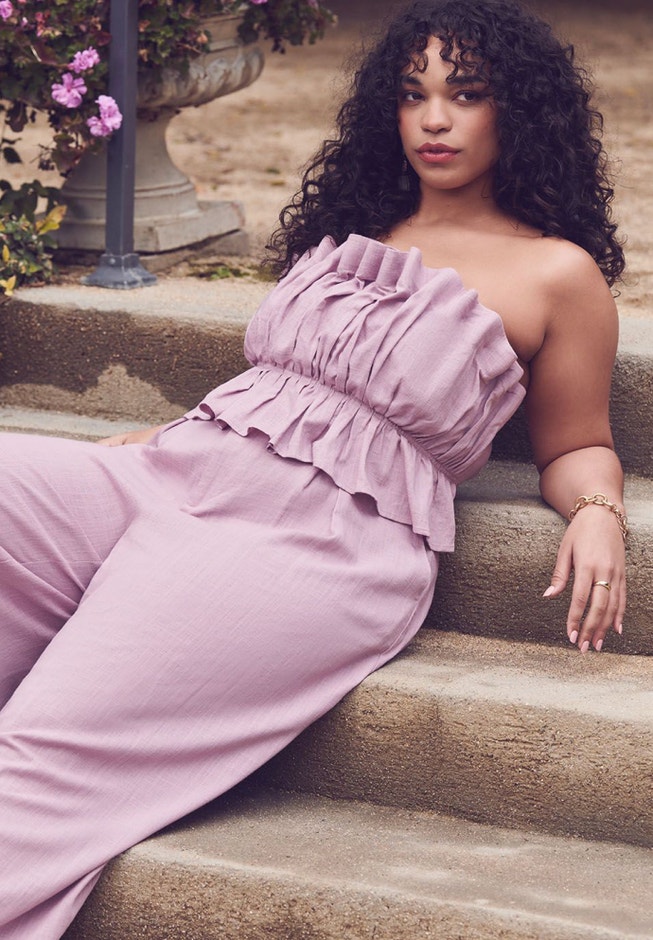 Strapless Ruffle Blouse image number 3