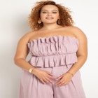 Strapless Ruffle Blouse image number null