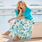 Short-Sleeve Crinkle Dress image number null