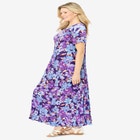 Short-Sleeve Crinkle Dress image number null