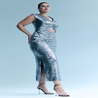 Sequin Dress With Cutout image number null