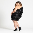 One Shoulder Mini With Rhinestone image number null