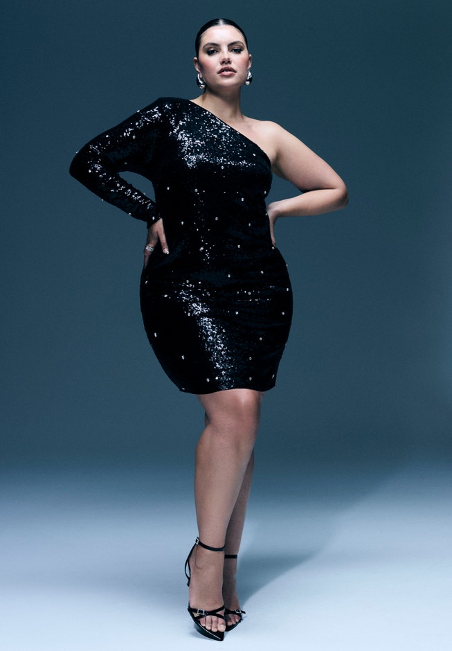 One Shoulder Mini With Rhinestone image number 0