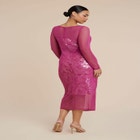 Sequin Dress With Sheer Layer image number null