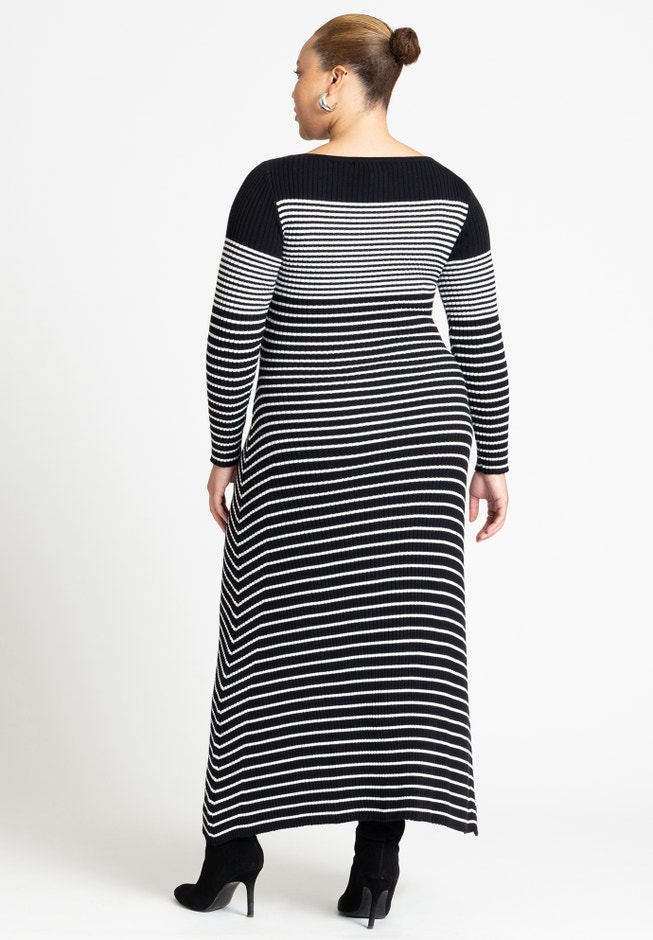 Striped Sweater Dress image number 1