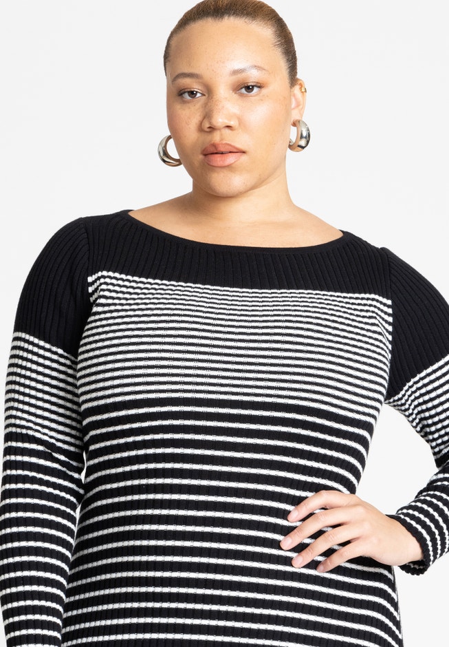 Striped Sweater Dress image number 2