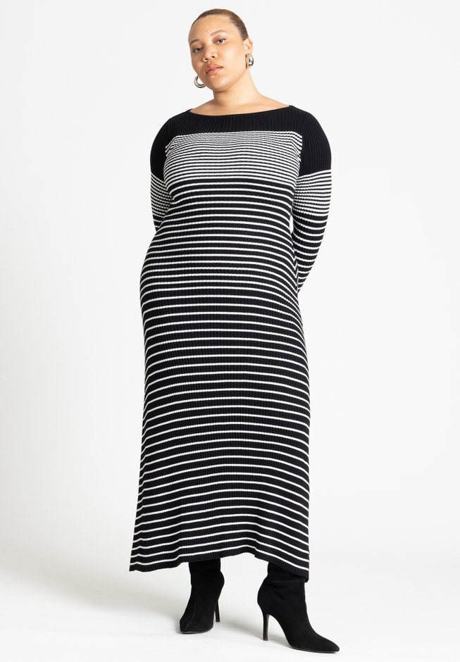 Striped Sweater Dress image number 0