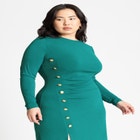 Button Detail Midi Dress image number null