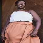 Knotted One Shoulder Crop Top image number null