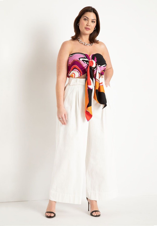 Tie Front Scarf Top image number 2