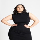 Mock Neck Stich Detail Dress image number null