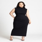 Mock Neck Stich Detail Dress image number null