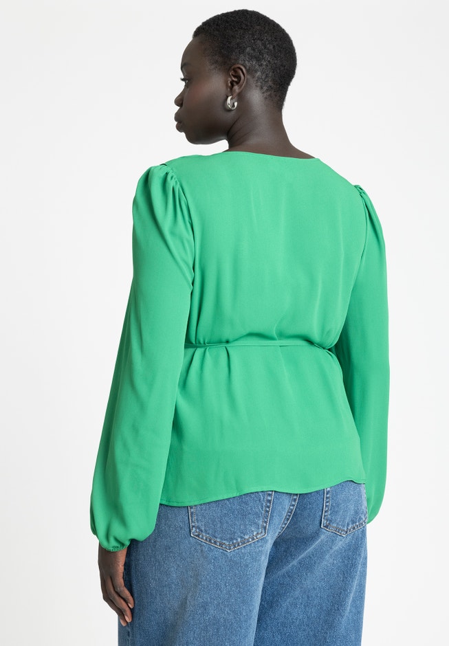 Ruffle Detail V Neck Blouse image number 2