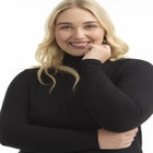 Ribbed Mock Neck Top image number null