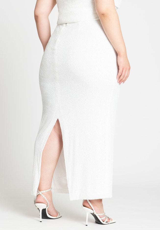 Sequin Column Maxi Skirt image number null