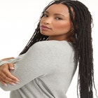 Ribbed Scoopneck Top image number null