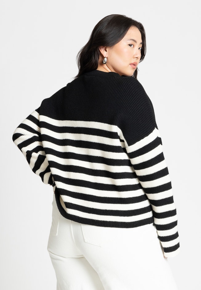 Oversized Stripe Sweater image number 2