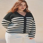 Oversized Stripe Sweater image number null