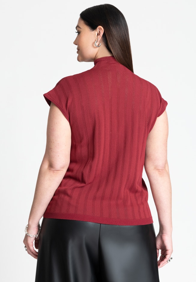 Sheer Stripe Sweater image number null