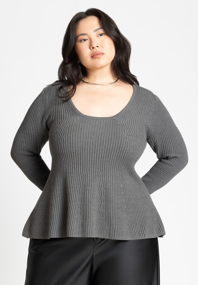 Peplum Sweater Top image number 0
