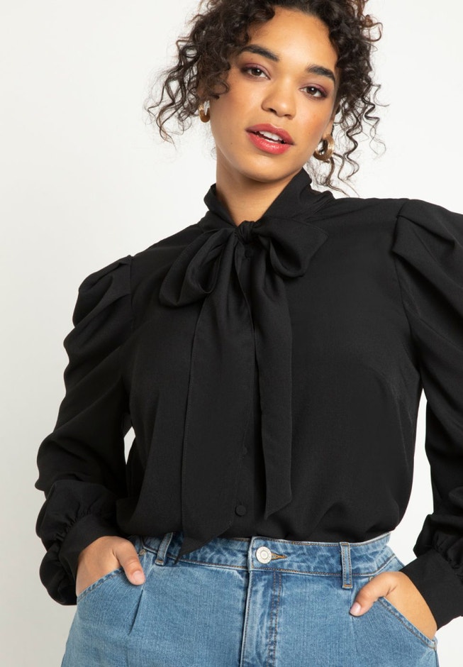 Scarf Front Blouse image number 0