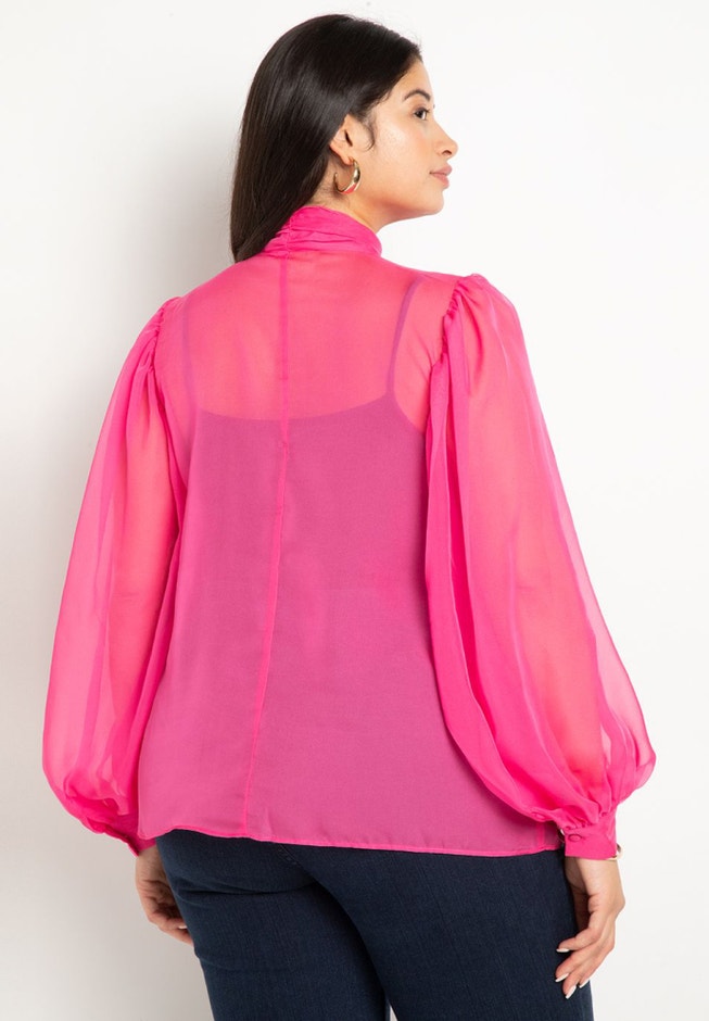 Chiffon Bow Blouse image number 1