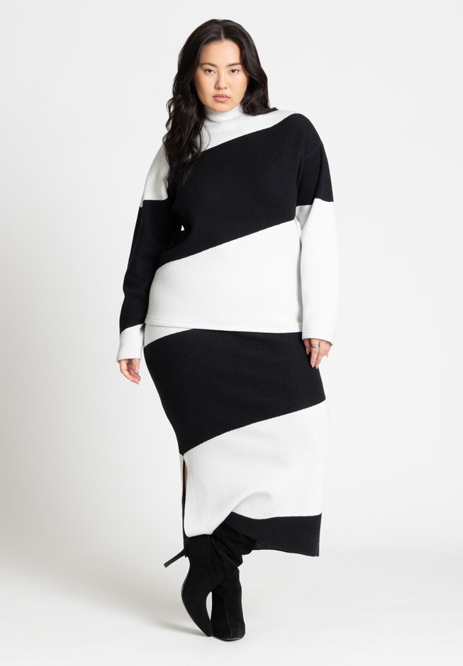 Diagonal Stripe Sweater image number 4