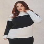 Diagonal Stripe Sweater image number null