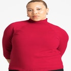 Three Quarter Sleeve Turtleneck Sweater image number null