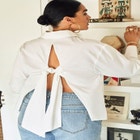 Open Tie Back Button Down image number null