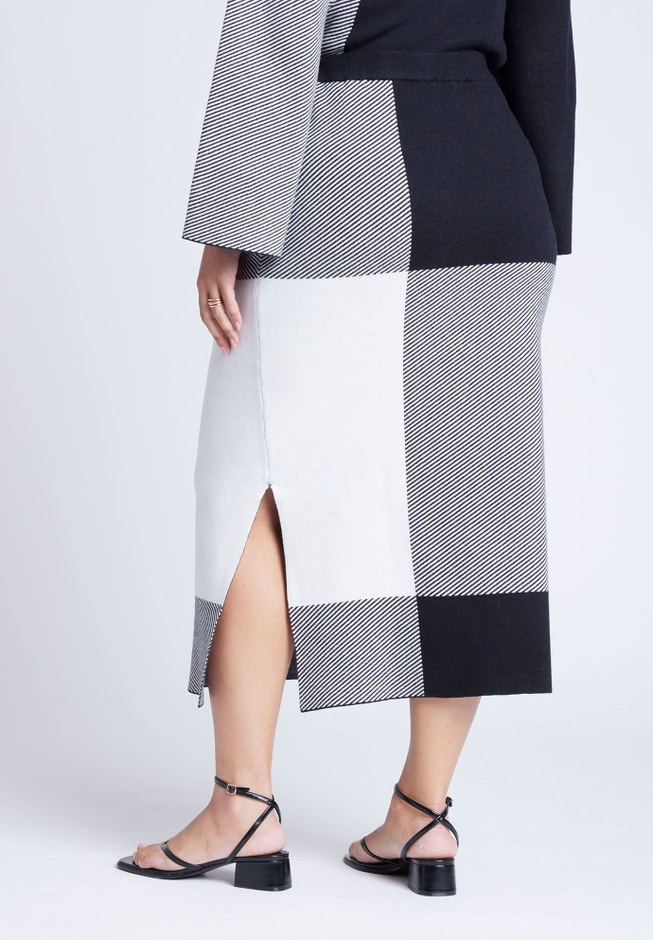 Intarsia Sweater Skirt image number null