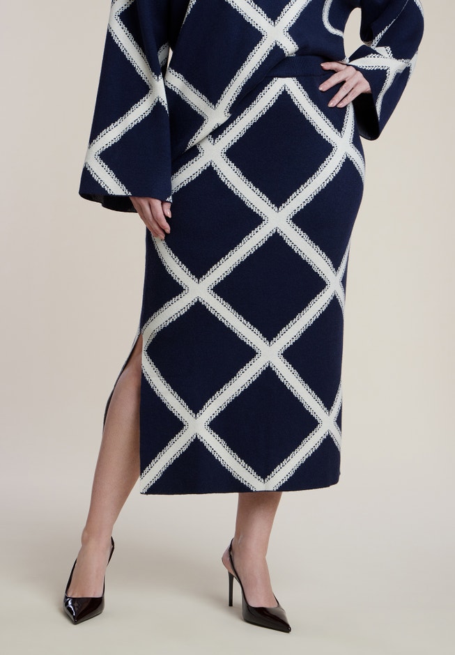 Intarsia Sweater Skirt image number 1