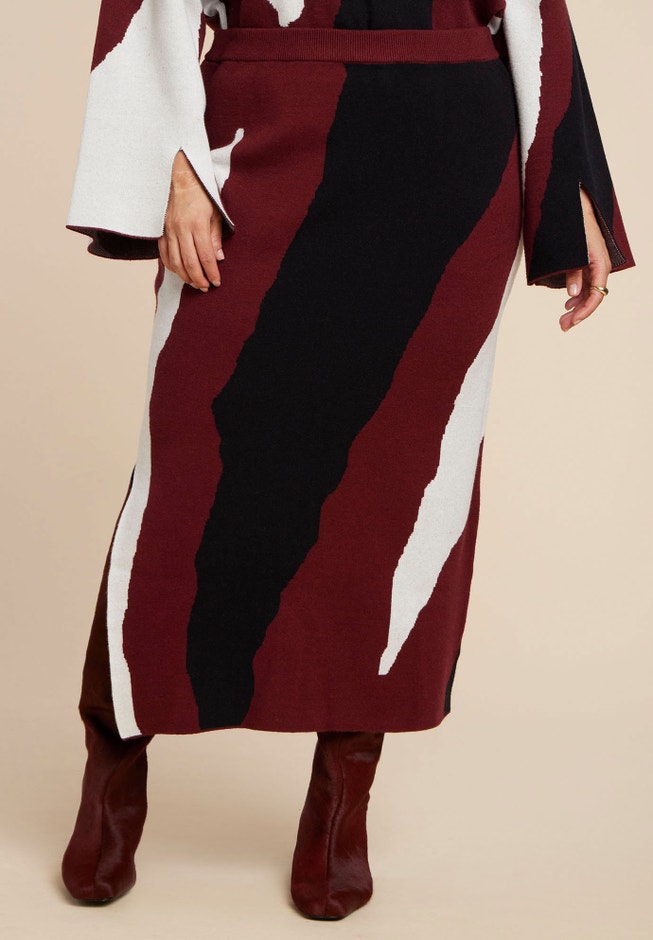 Intarsia Sweater Skirt image number 0