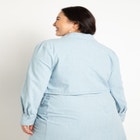 Chambray Cropped Button Down image number null