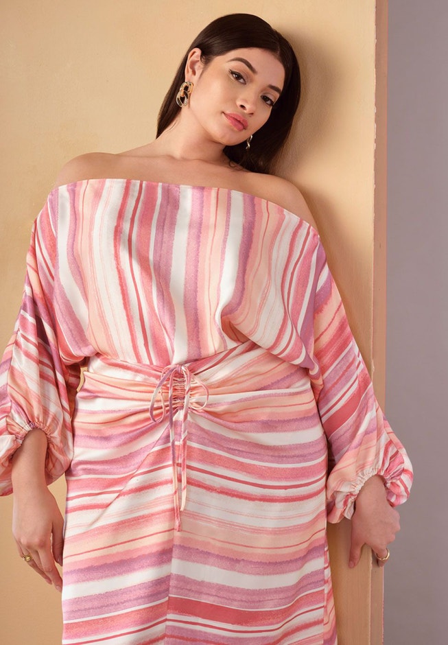 Off The Shoulder Poet Sleeve Blouse image number 3