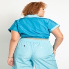 Wrapover Collared Crop Top image number null