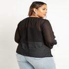 Neckline Detail Chiffon Blouse image number null