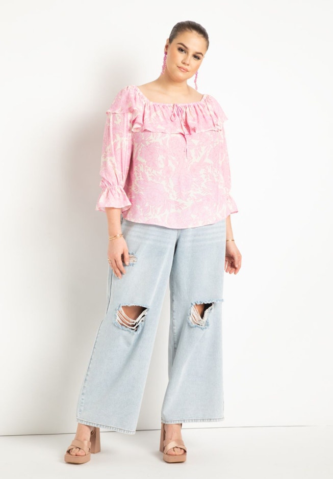 Off The Shoulder Flounce Top image number null