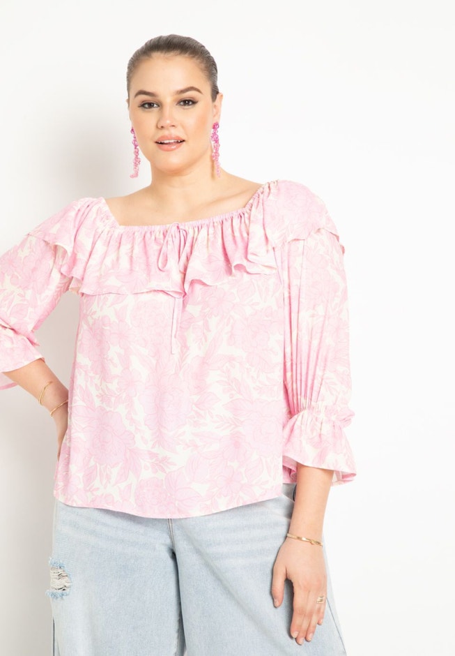 Off The Shoulder Flounce Top image number null