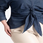 Tie Front Collared Blouse image number null