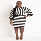 Wide Sleeve Striped Sweater image number null