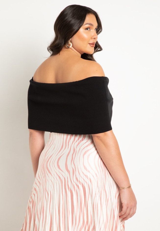 Off The Shoulder Sweater Tube Top image number 1