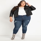 Gena Fit Peach Lift Distressed Skinny Jean image number null