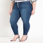 Gena Fit Peach Lift Button Fly Skinny Jean image number null