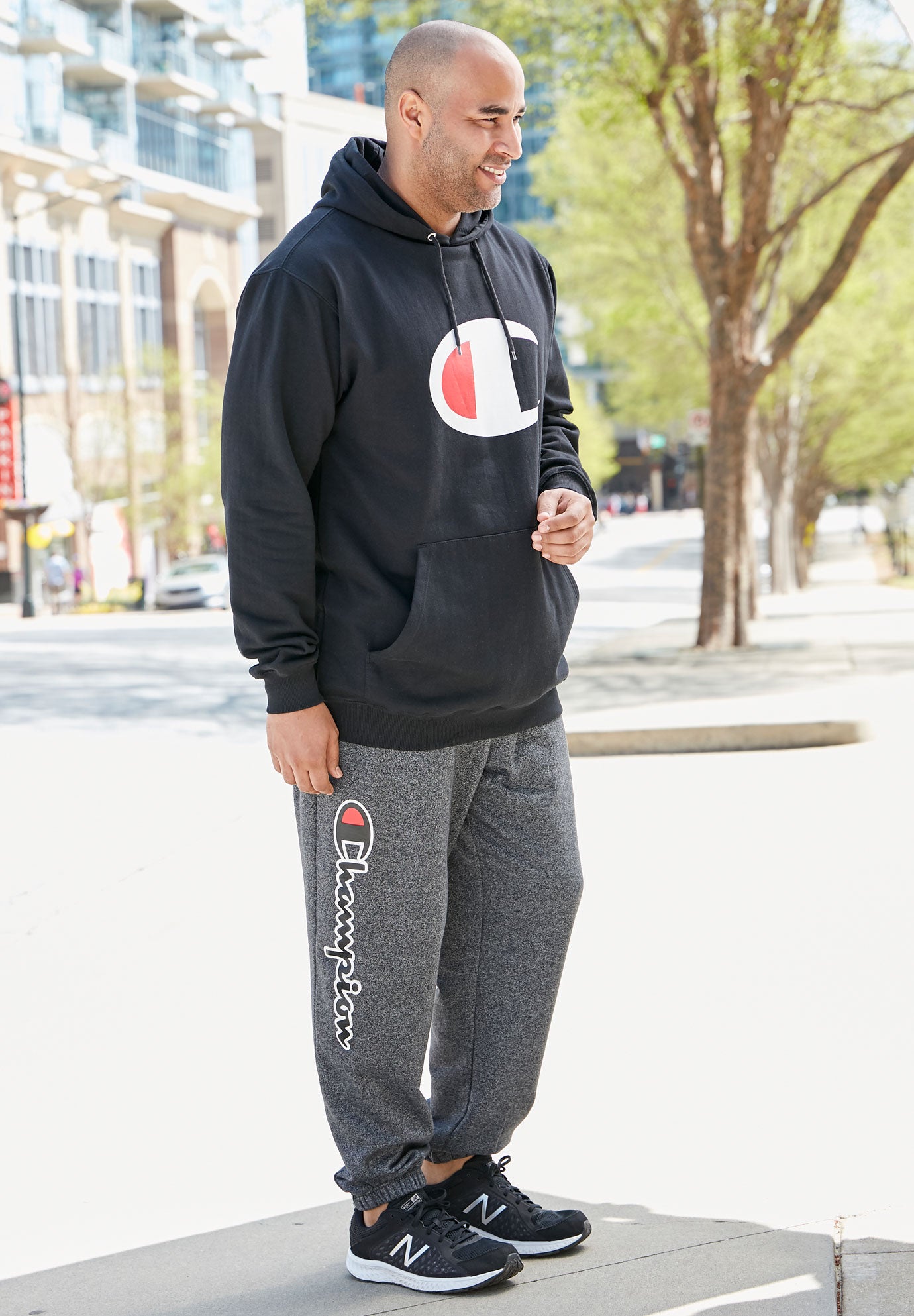Champion&reg; Fleece Large Logo Hoodie image number 1