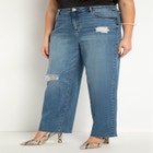 Classic Fit Distressed Straight Leg Jean image number null