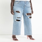 Distressed Straight Leg Jean image number null
